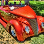 2014 Murrieta Father's Day Car Show: 1937 Ford Roadster. Front 3/4 view.